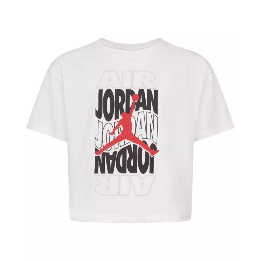Jordan MJ Youth Girls Size Medium New Wave Short Sleeves‎ Graphic Tee $25 2512